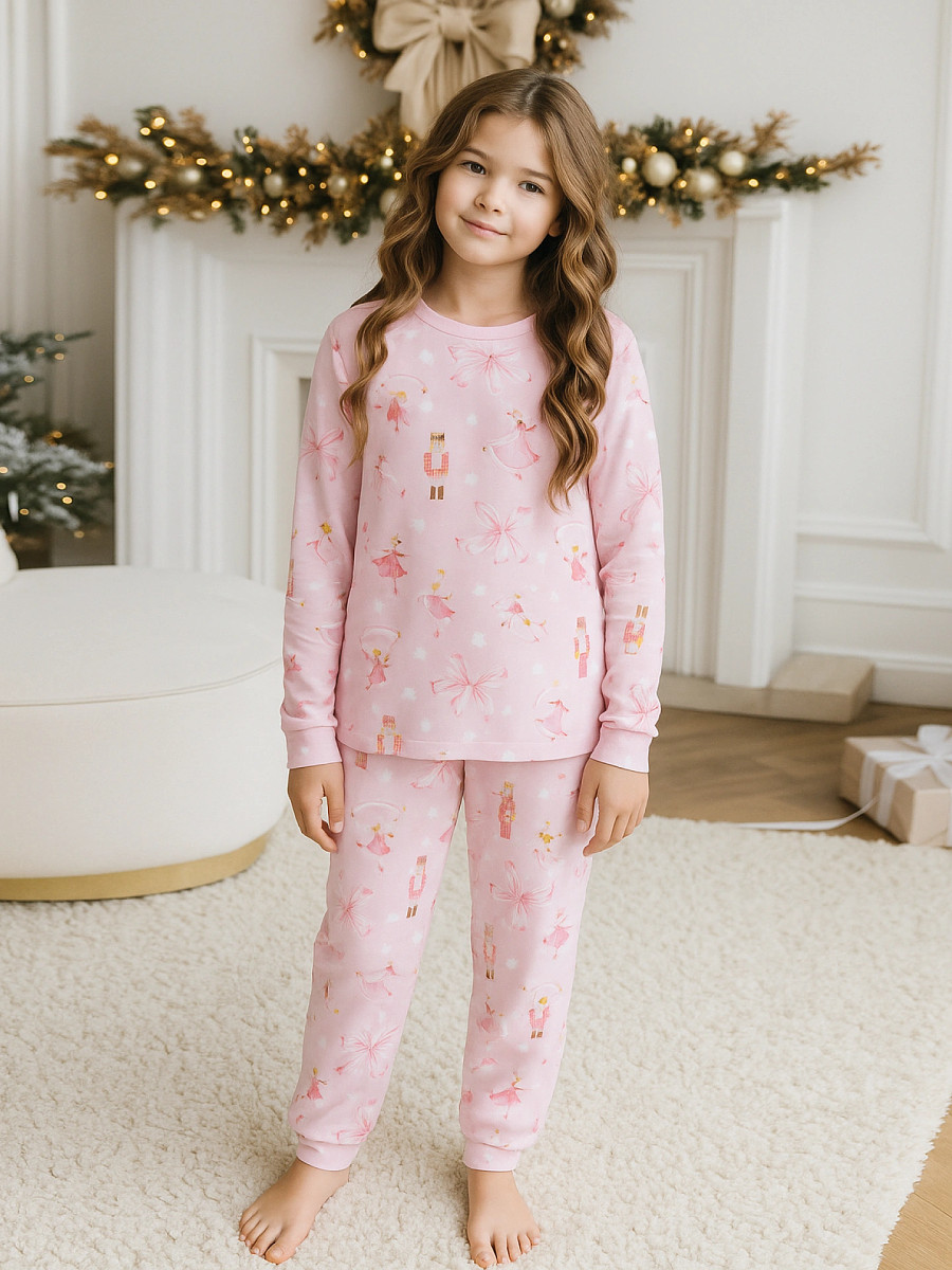 

Комплект для девочек розовый, Розовый;нг бантики на розовой сказке