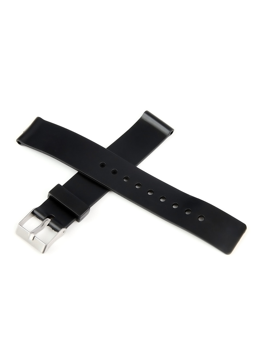 

Ремешок для часов, 16 мм, пластик, длина 19 см, черный