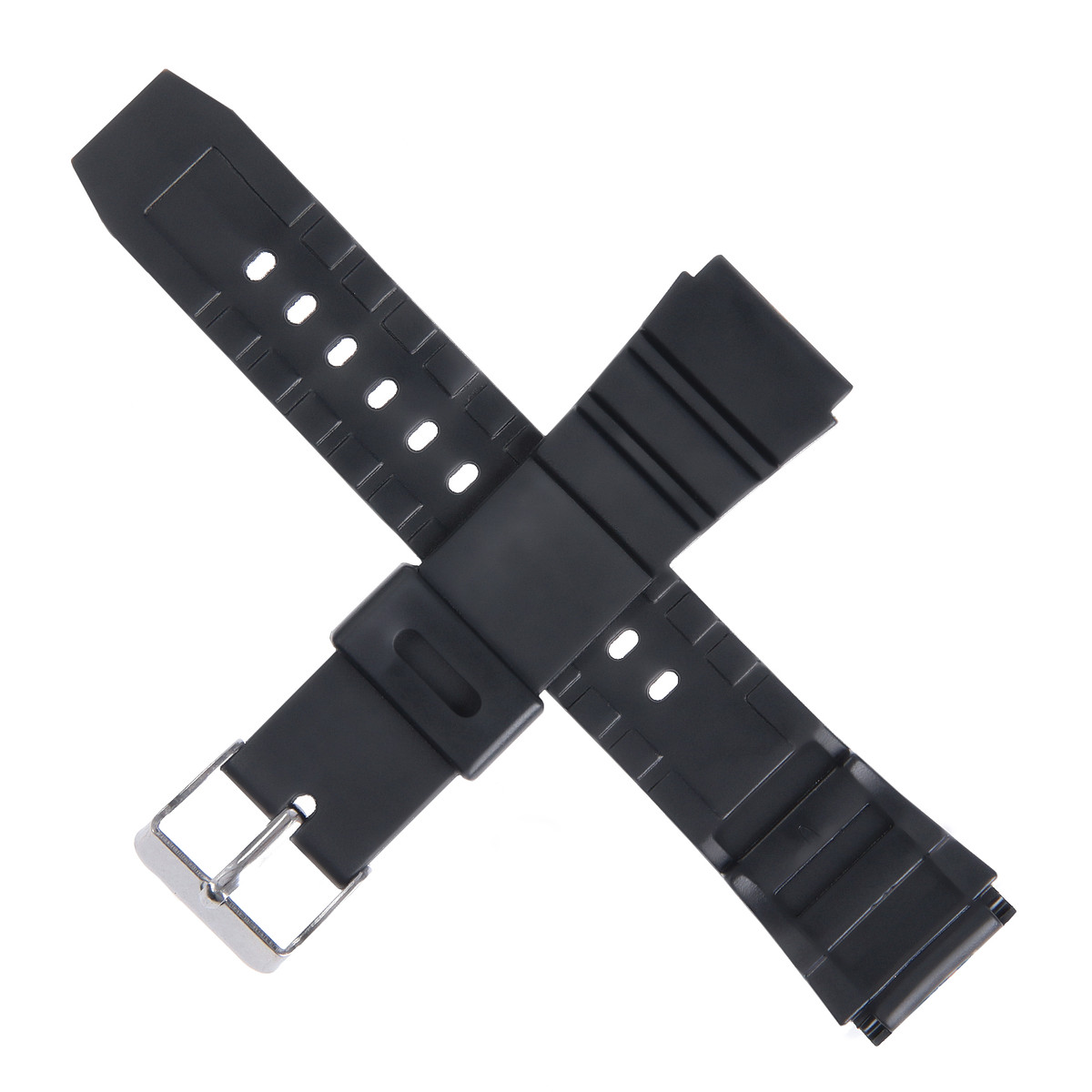 

Ремешок для часов 20 мм, силикон, длина 22 см, черный