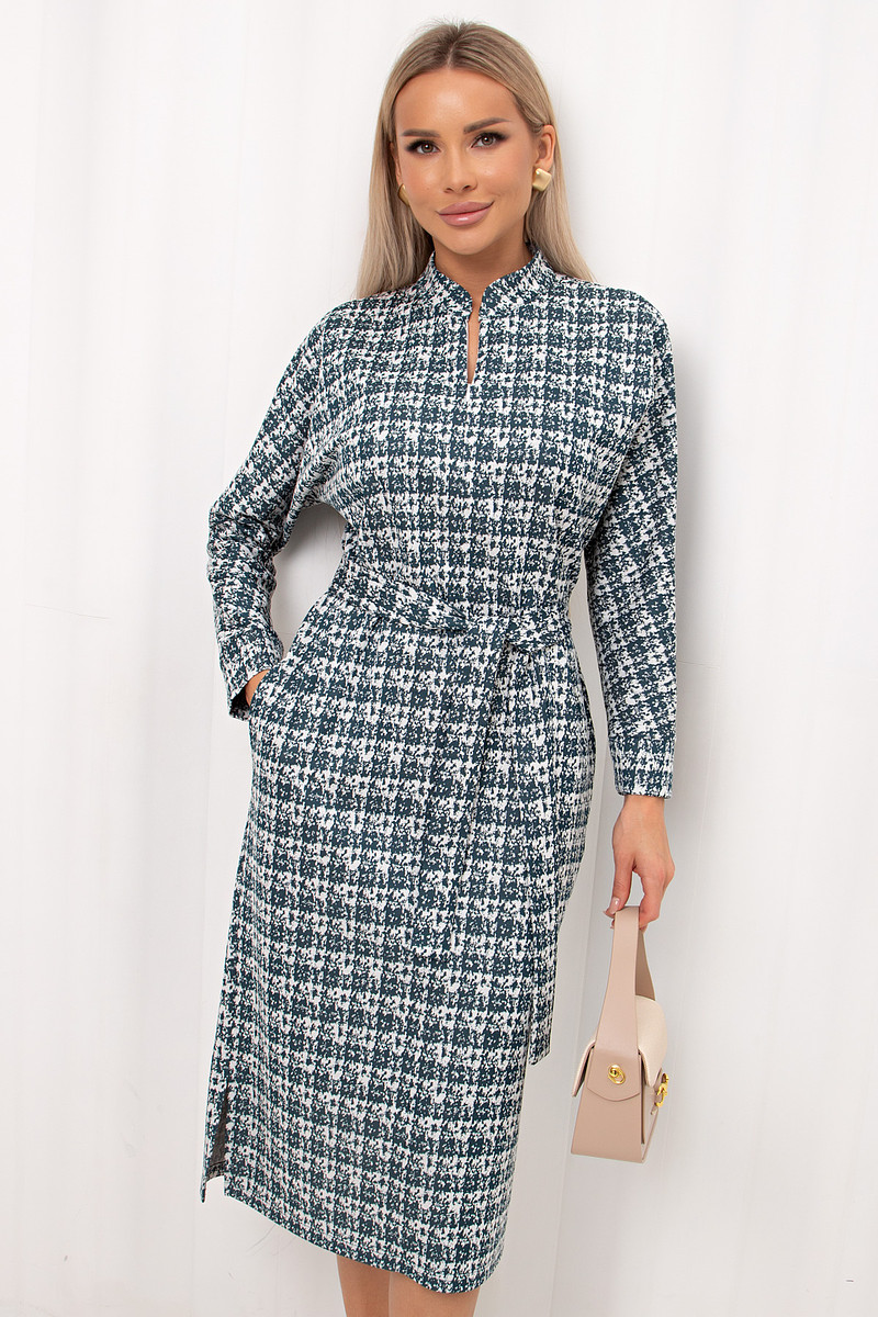 

Платье, Синий;белый/зеленый