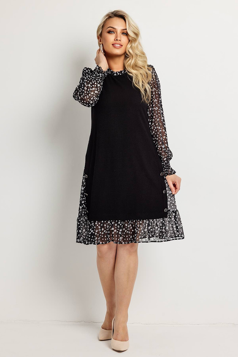 

Платье, Черный;белый