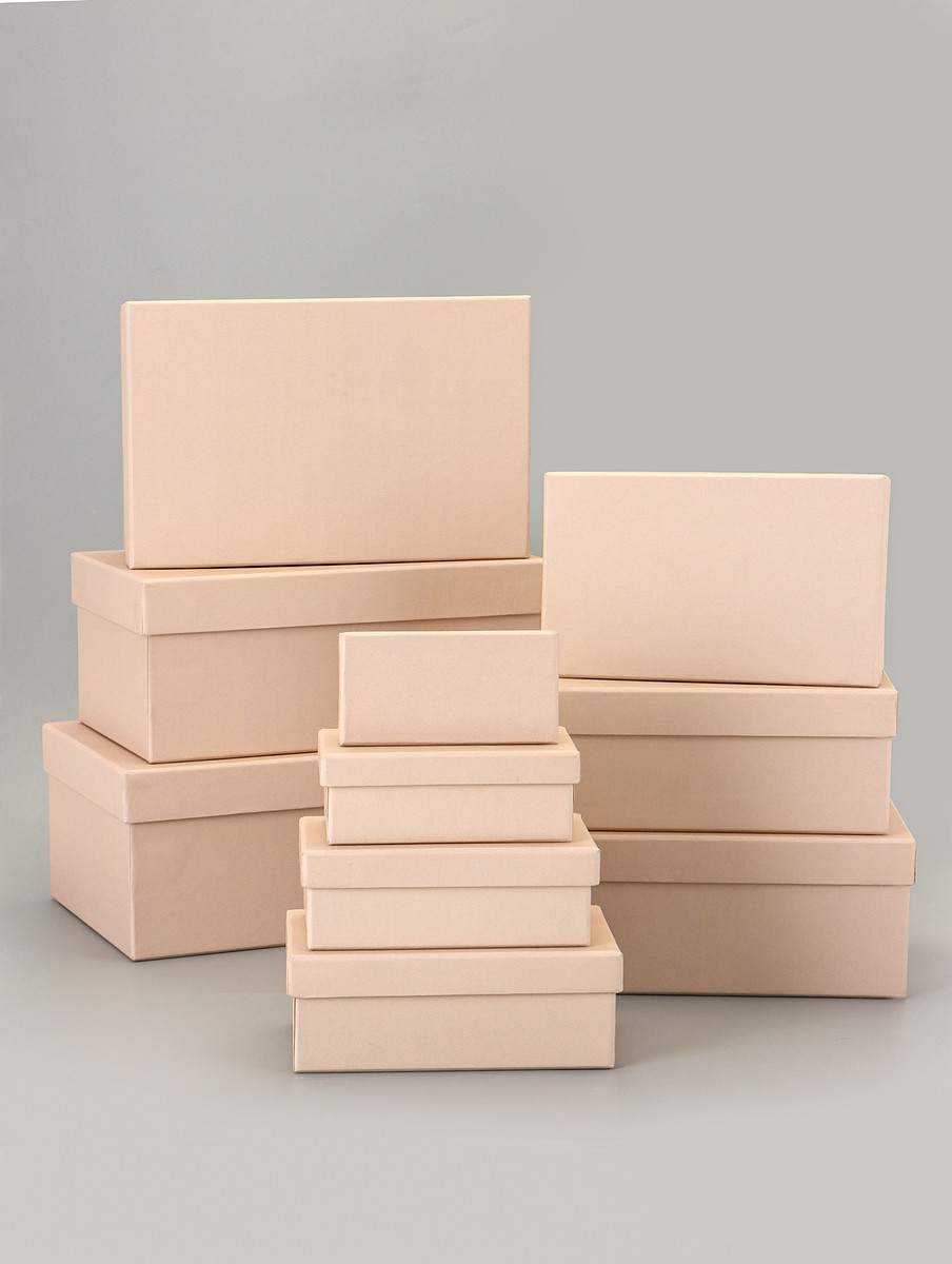 

Набор подарочных коробок 10 в 1, молочный, 30×19×12 - 12×6.5×4 см, Бежевый