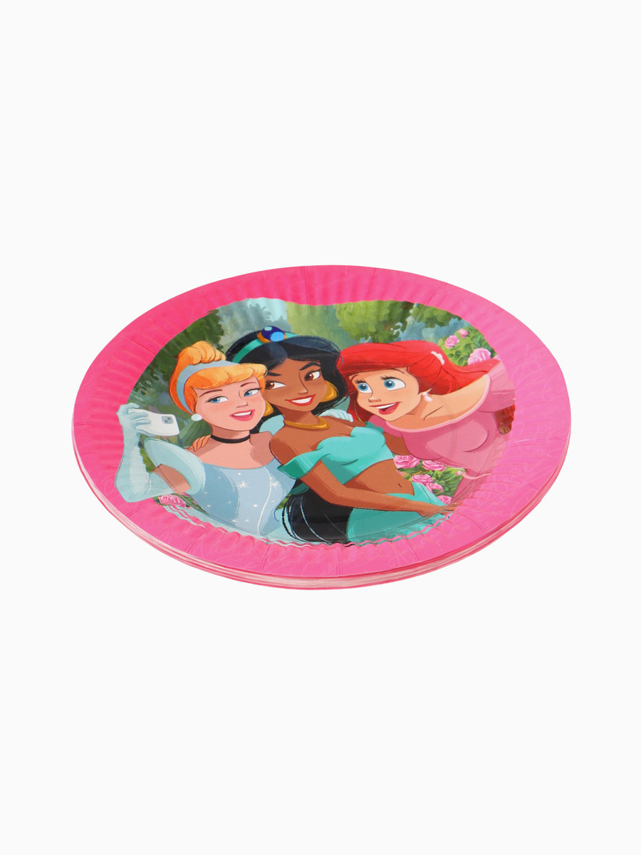 

Тарелка одноразовая 18 см, набор 10 шт, принцессы, Разноцветный