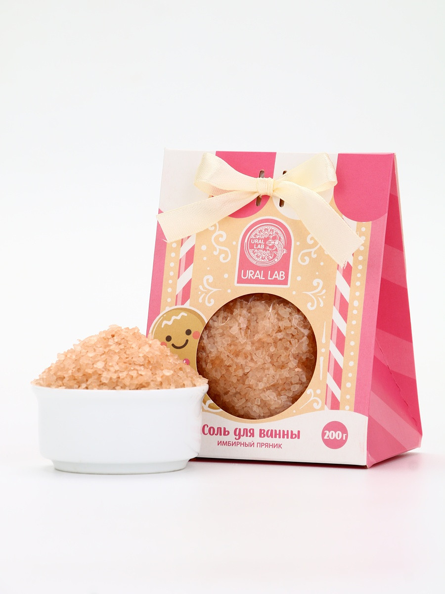 

Соль для ванны, 200 г, аромат имбирный пряник, ural lab