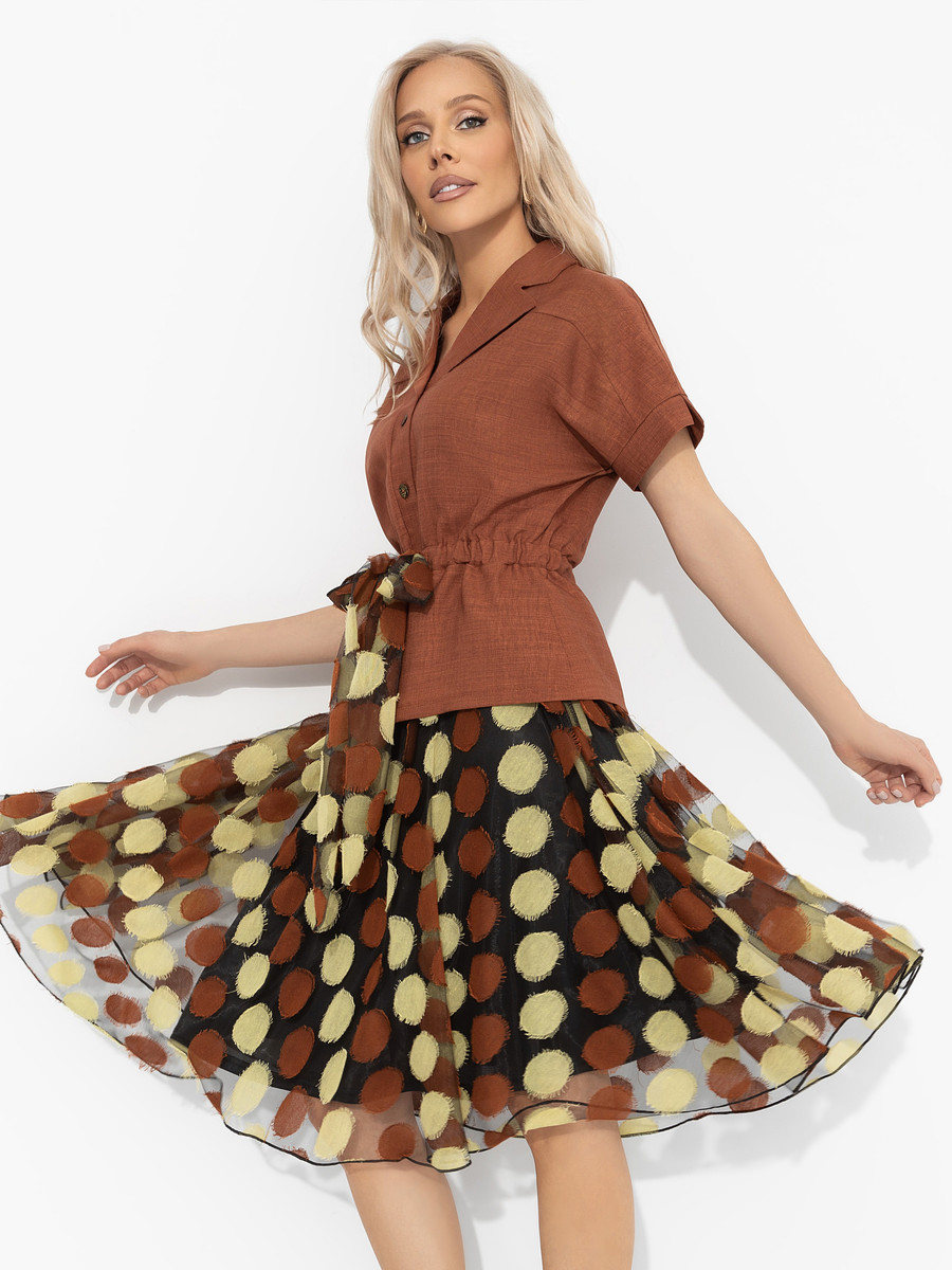 

Костюм с юбкой, Коричневый