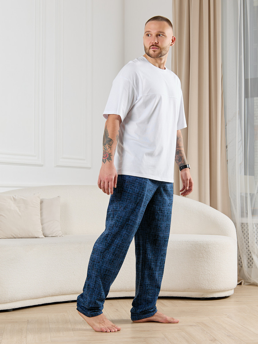 

Брюки, Синий;лён