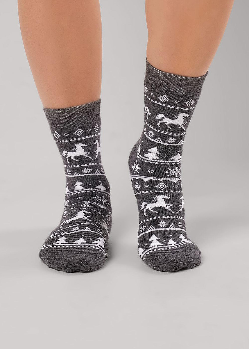 

Носки, Меланж т.серый