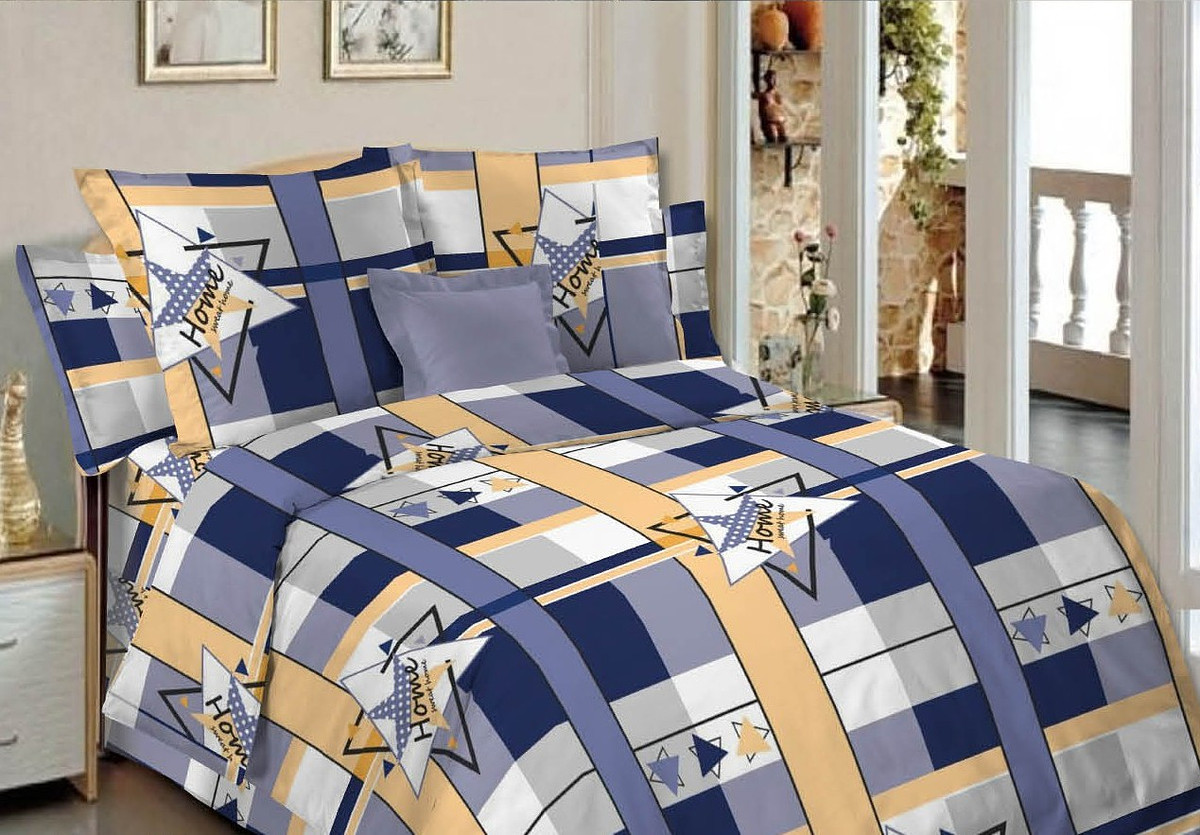 

Постельное белье 2-х сп, Синий