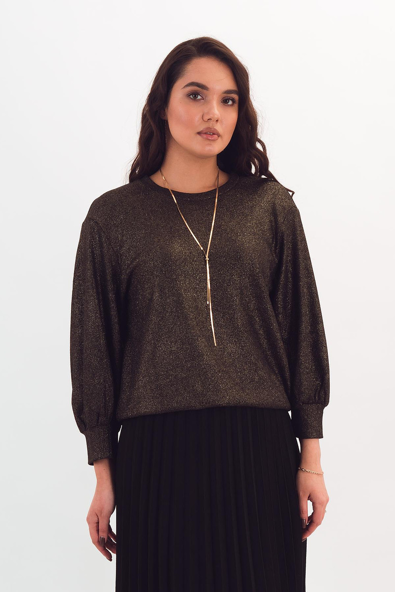 

Джемпер, Черный;черный золотой люрекс