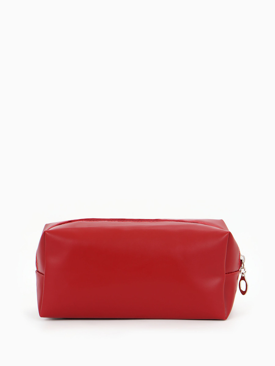 

Косметичка женская one color, на молнии, экокожа, бордовая, Бордовый