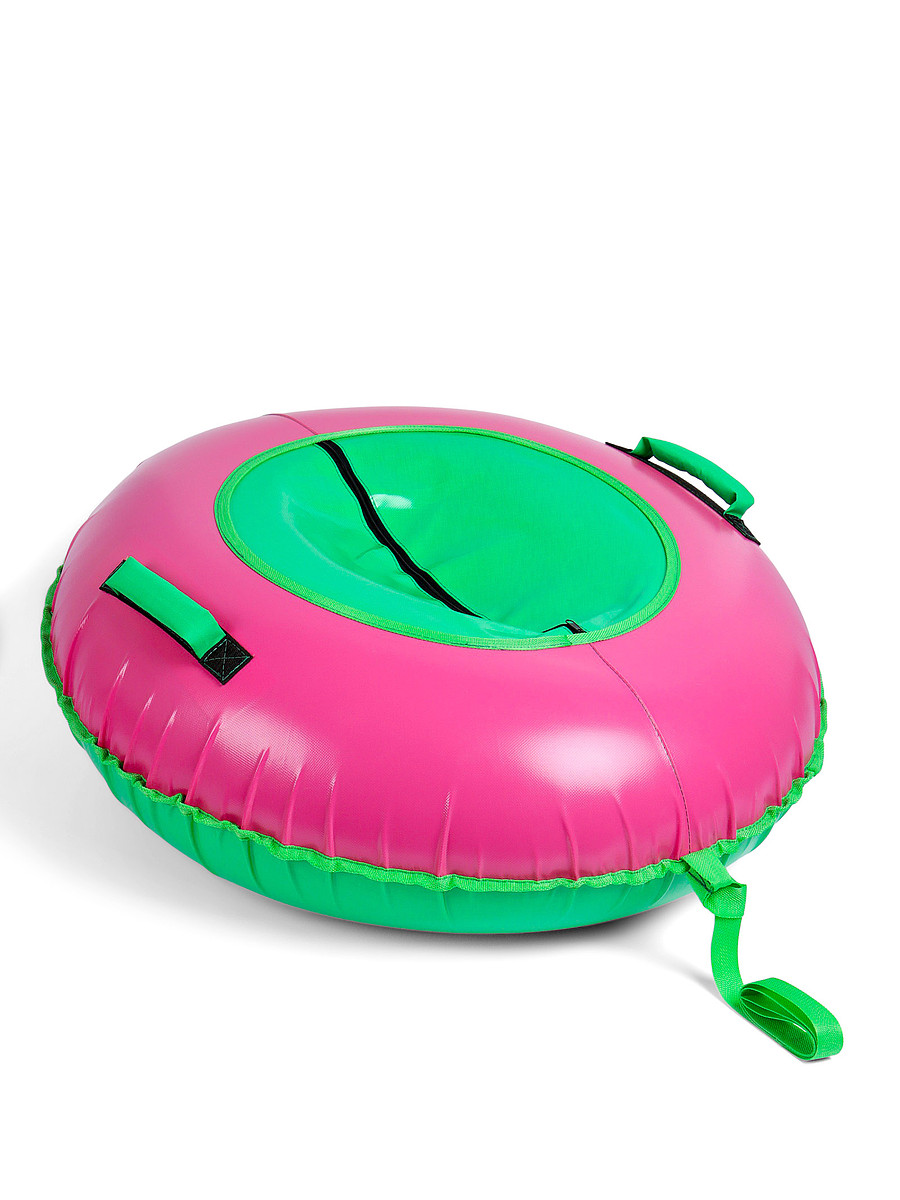 

Тюбинг-ватрушка winter star, диаметр чехла 100 см, зеленый, розовый
