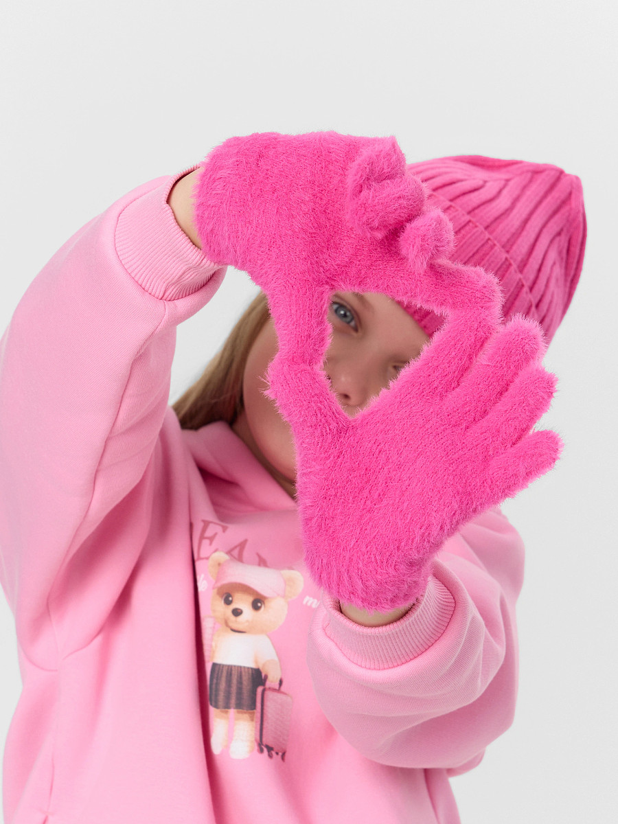 

Перчатки детские, Розовый;св.фуксия