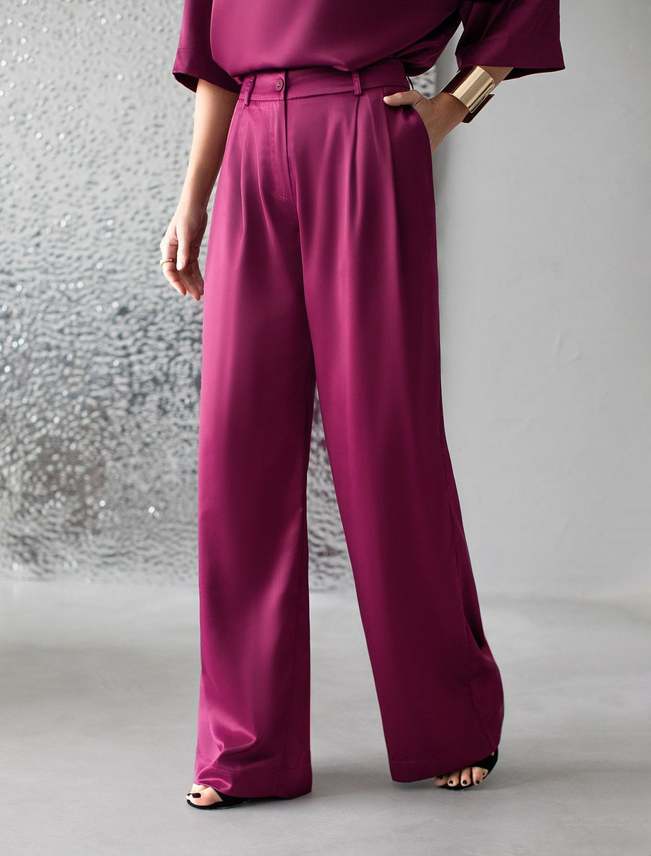 

Брюки, Розовый;бургунди