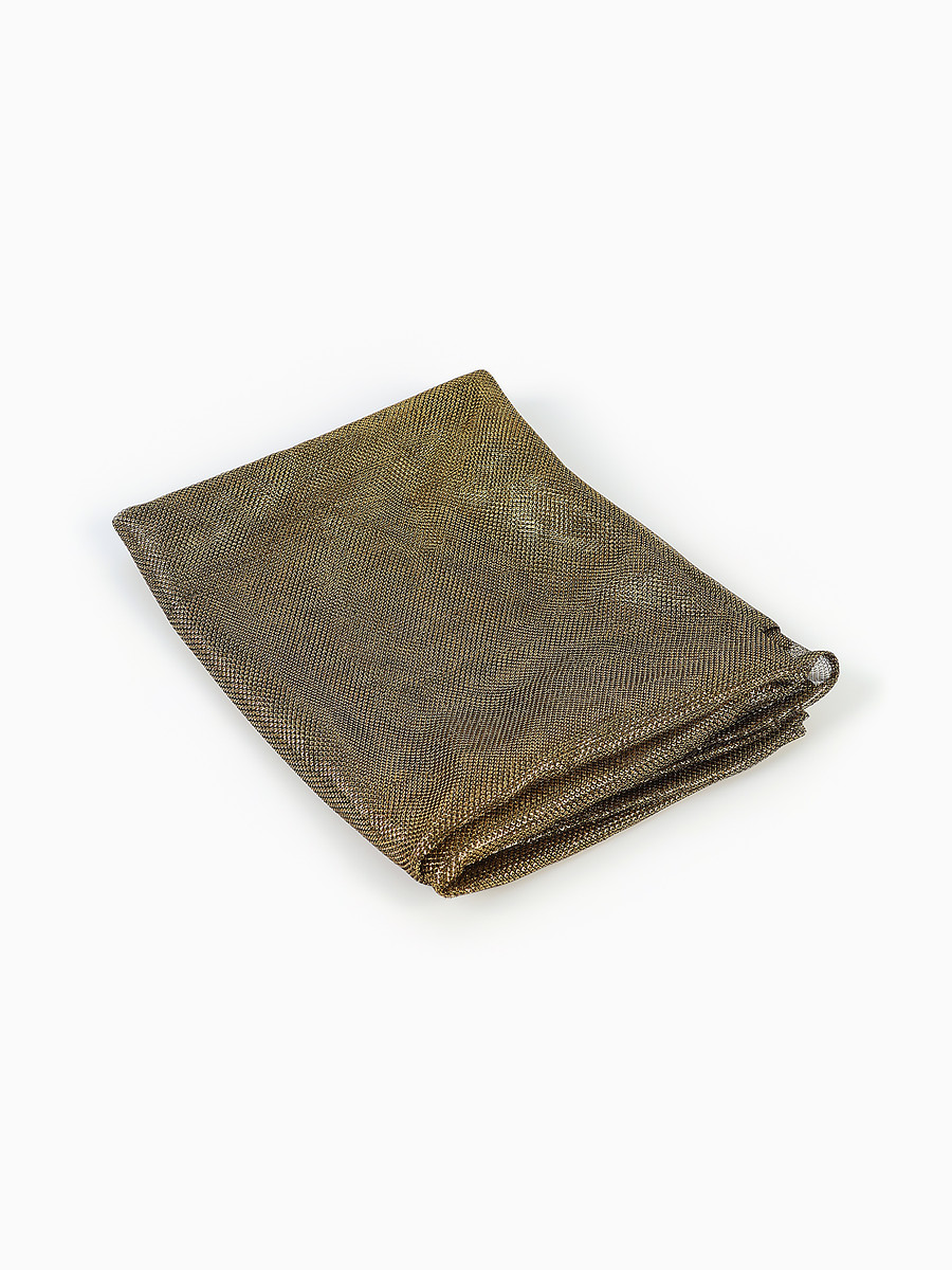 

Лоскут ткани трикотажный сетка, черно-золотой, 100 х 150 см, Золотистый;черный