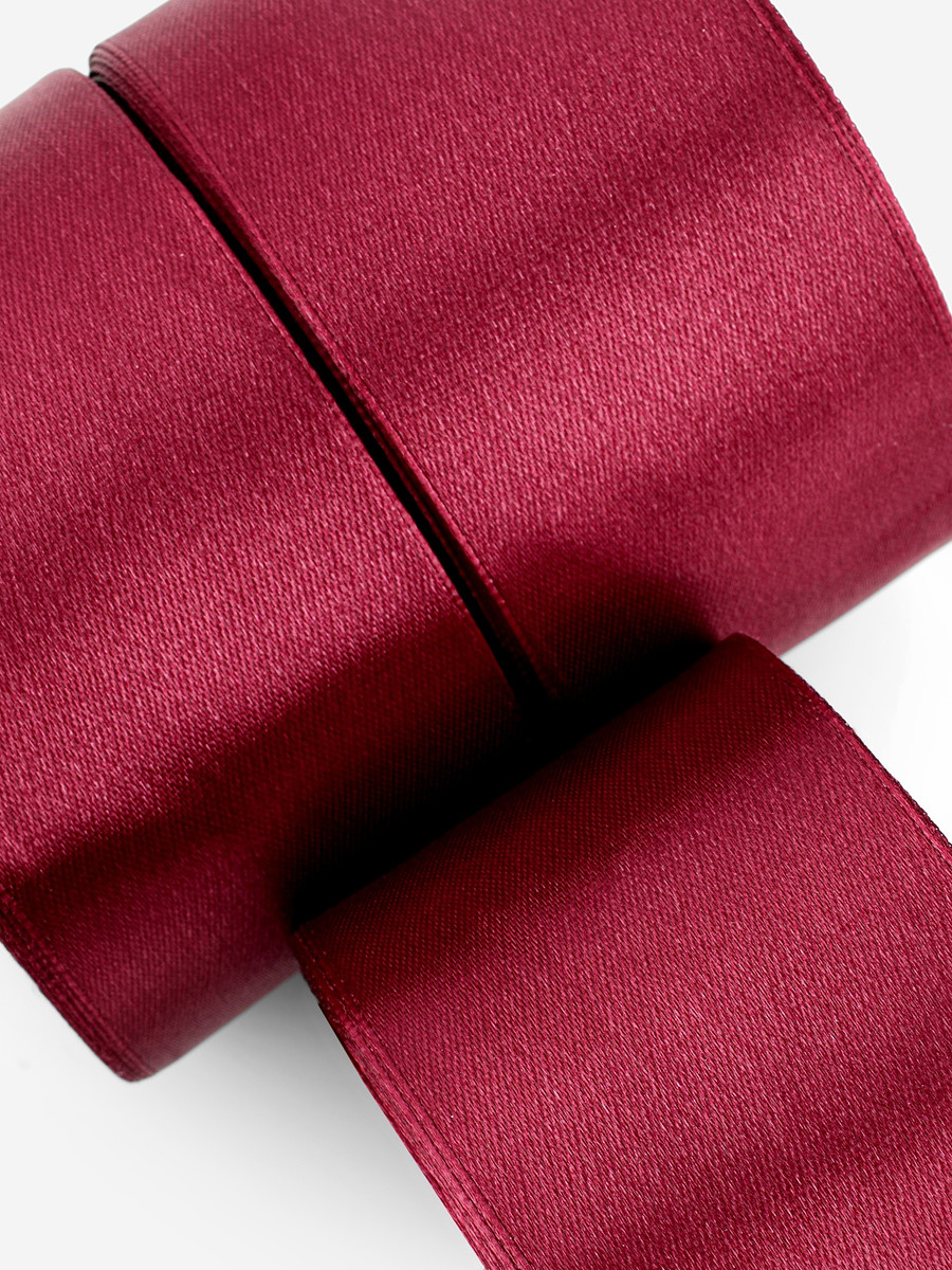 

Атласная лента, набор 3 шт., 50 мм, 23±1 м, бордовая №48, Бордовый