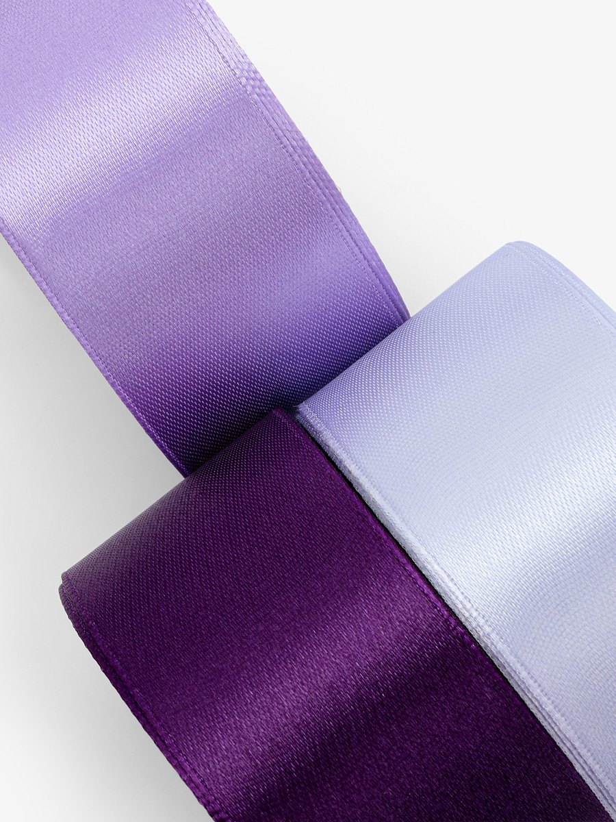 

Атласная лента, набор 3 шт., 40 мм, 23±1 м, сиреневая, фиолетовая, Фиолетовый;сиреневый
