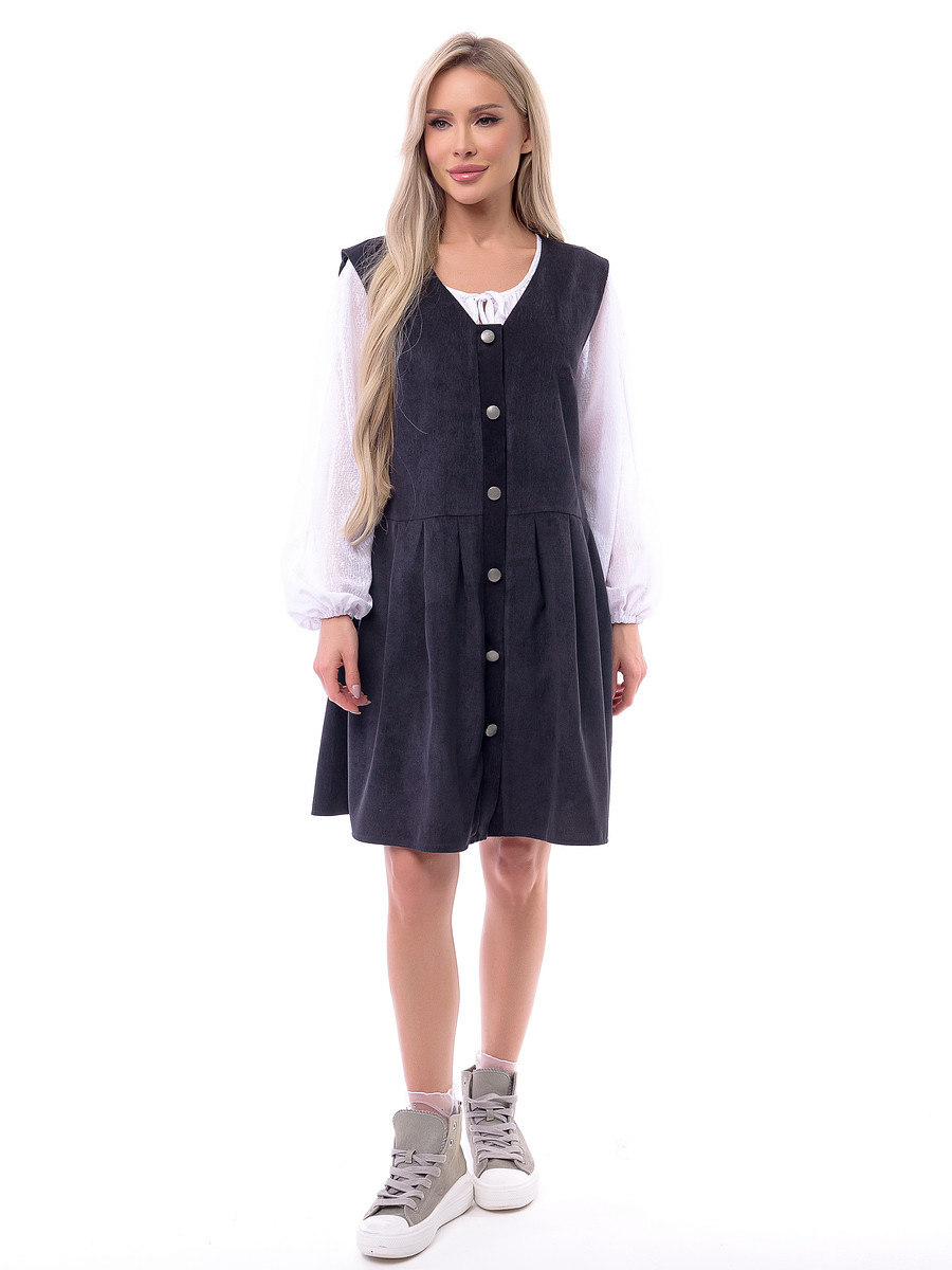 

Платье, Серый;темно серый