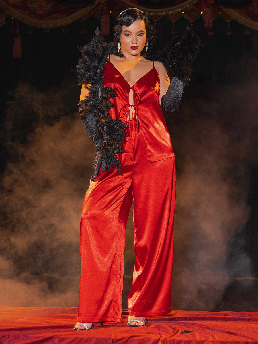 

Комплект домашний женский красный