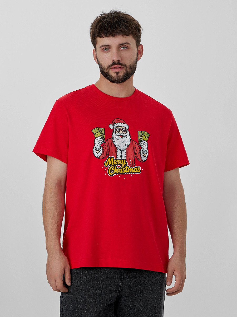 

Футболка мужская, Красный;годжи +печать