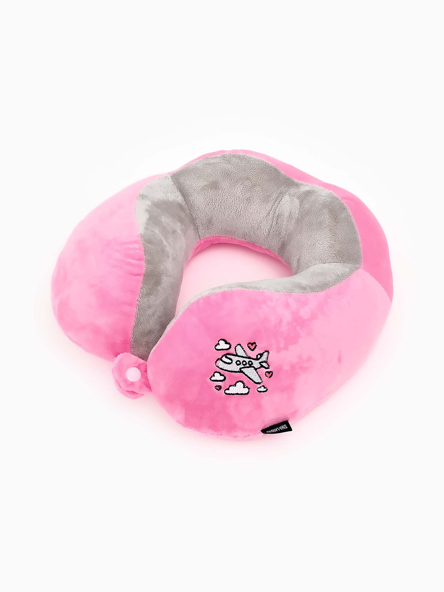 

Подушка для путешествий бархатная формовая, Розовый