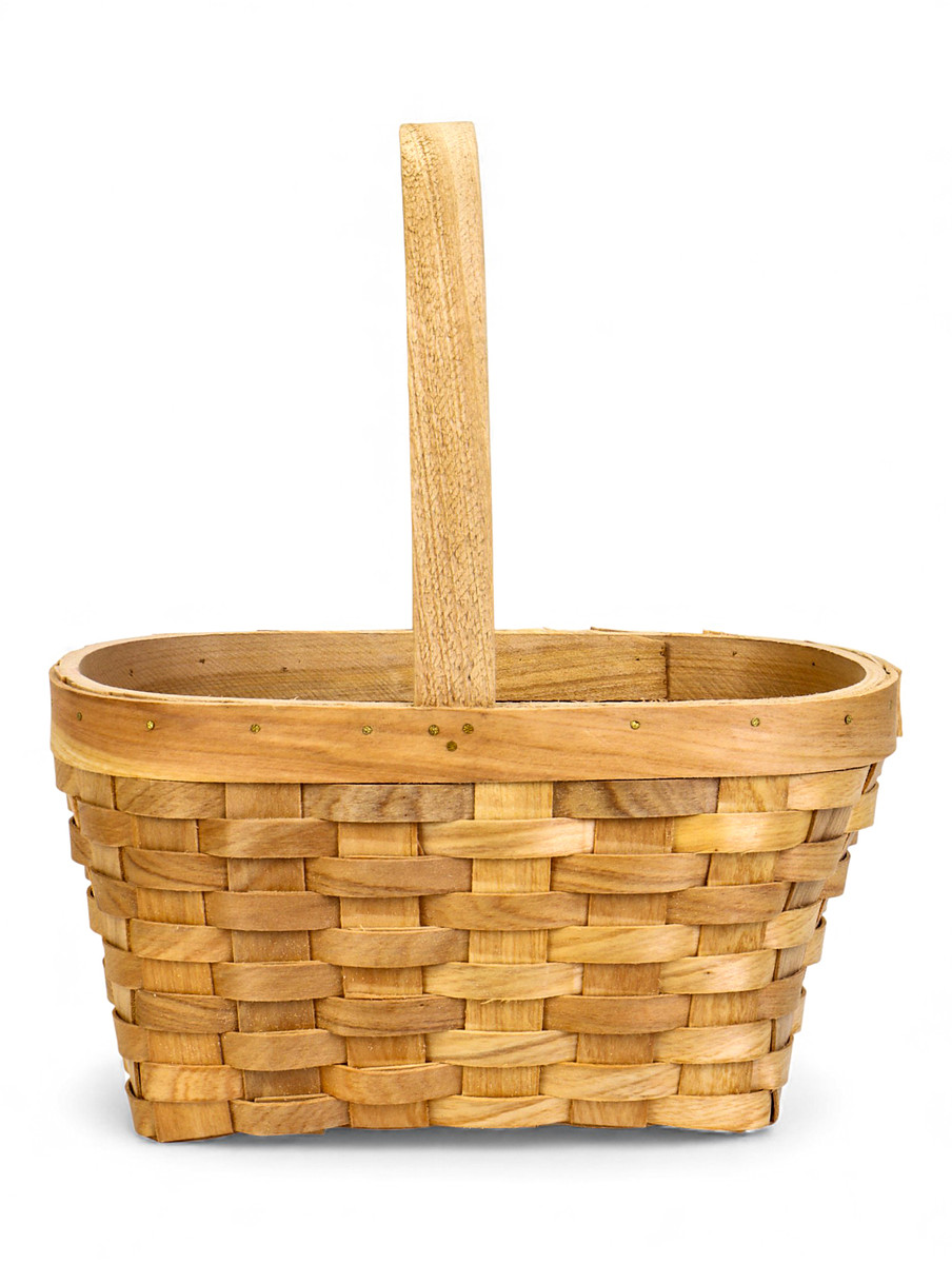 

Корзина плетеная для хранения, 22×15.5×12 см, ручка h=13, секвойя, greengo, Бежевый