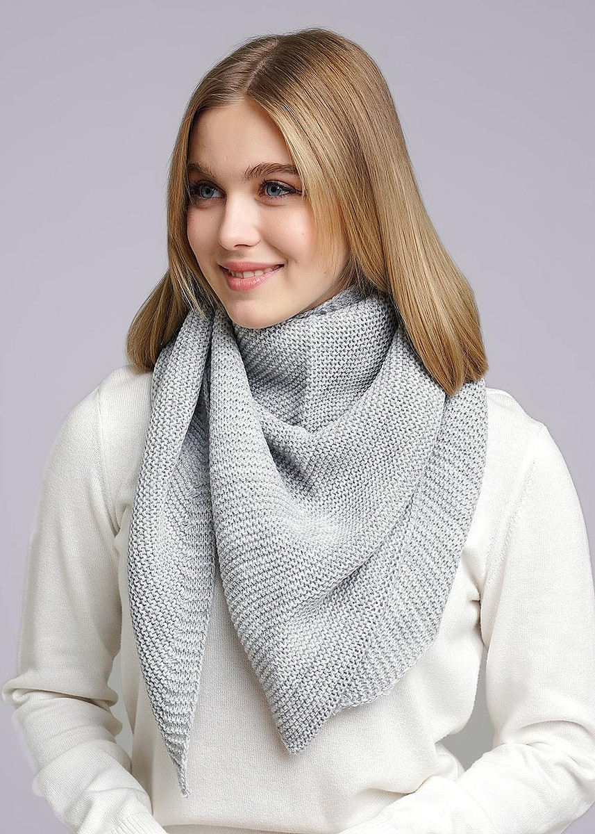 

Шарф платок, Серый;меланж св.серый