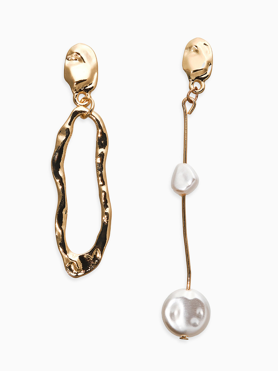 

Серьги жемчуг, Белый;золотистый