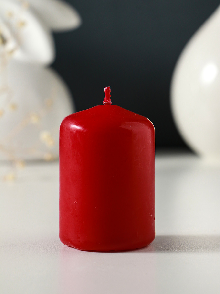 

Свеча-цилиндр 4×6 см, 70 г, бордовый