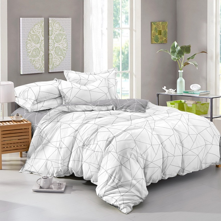 

Постельное белье 2-х сп (2 нав. 50х70), Белый