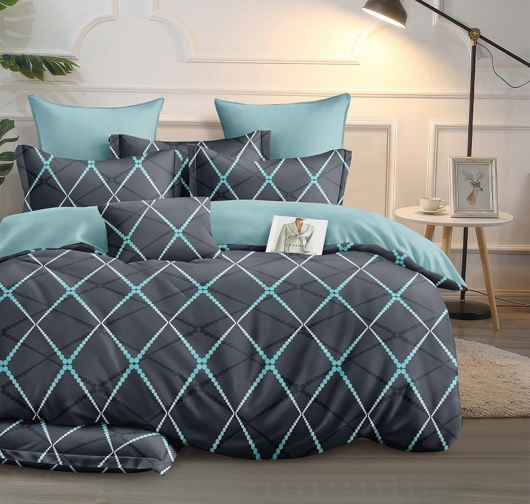 

Постельное белье 2-х сп (2 нав. 50х70), Серый