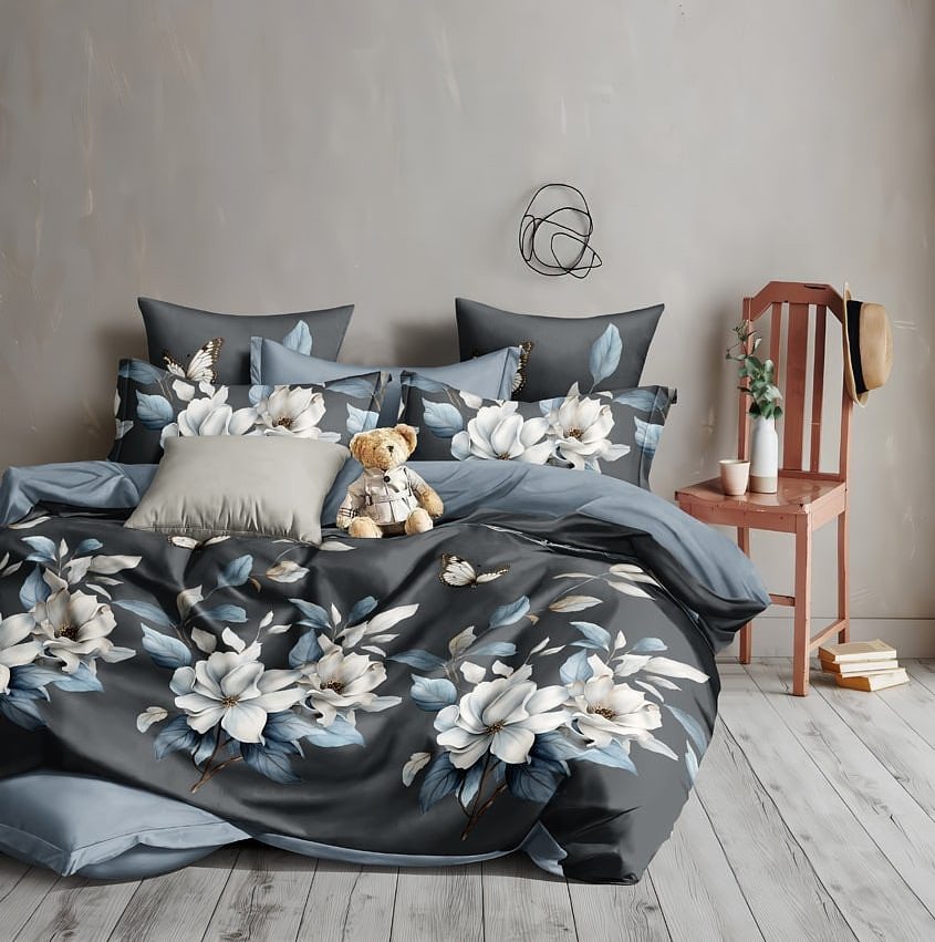 

Постельное белье 2-х сп (2 нав. 50х70), Серый