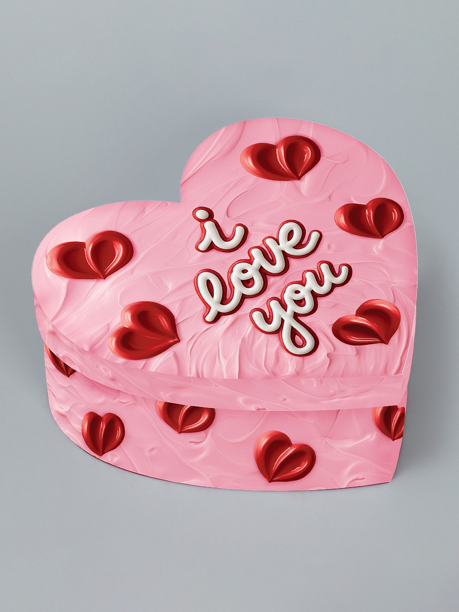 

Коробка подарочная i love you, 18.5 × 17 × 7.5 см, Розовый