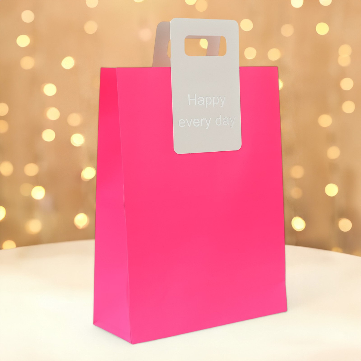 

Пакет подарочный с вырубной ручкой 30×40×12 см, фуксия