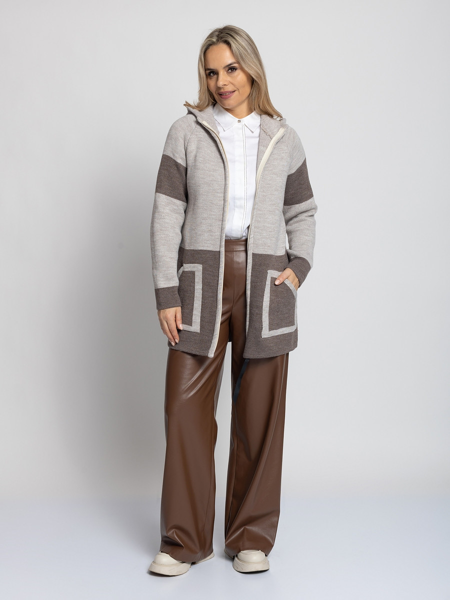 

Кардиган, Бежевый;кофейный