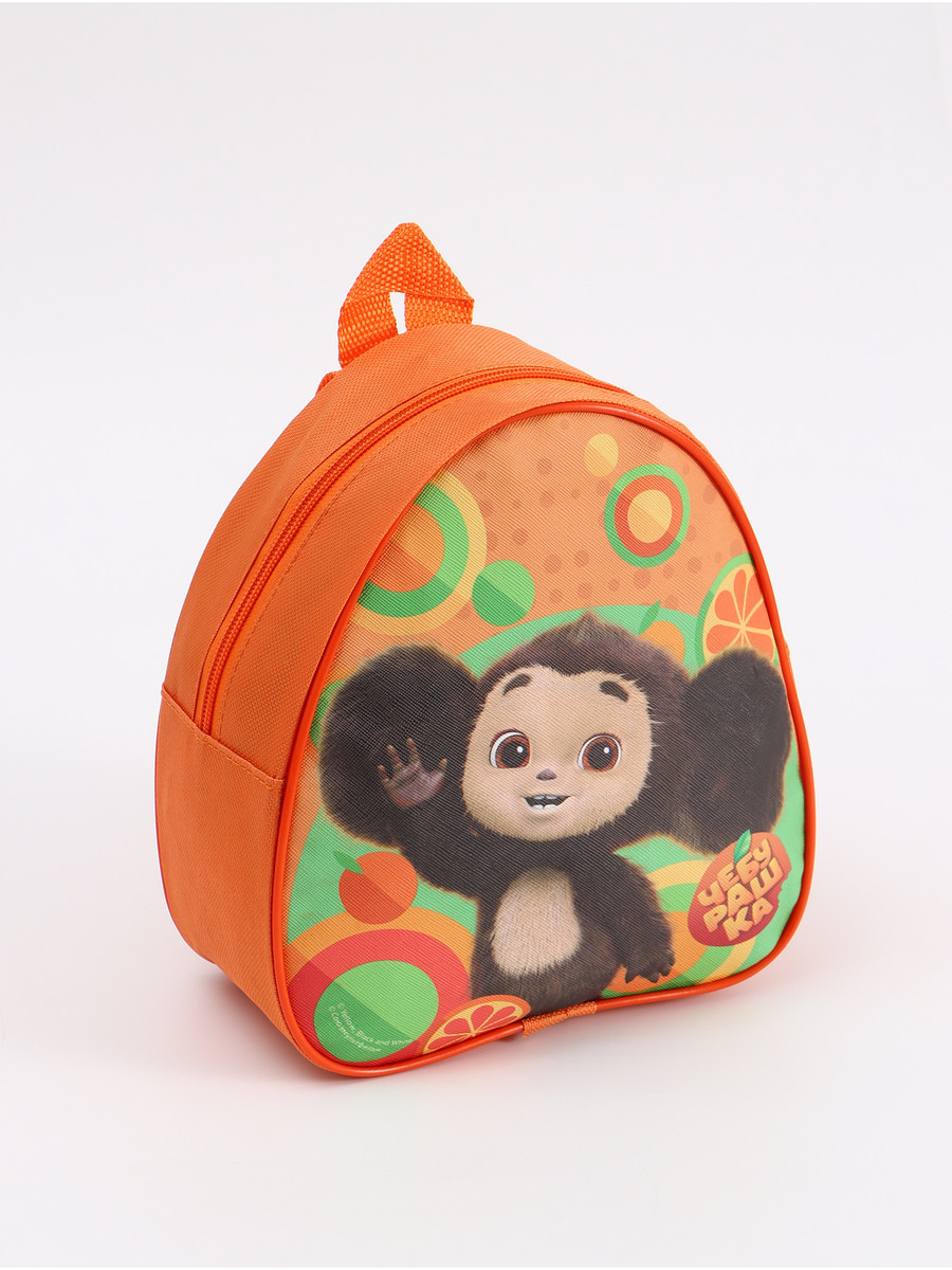 

Рюкзак детский оранжевый 21×23×10 см, чебурашка