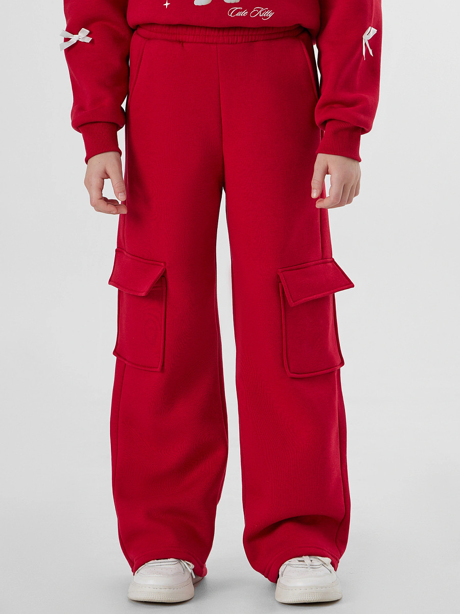 

Брюки для девочек, Красный;т.красный