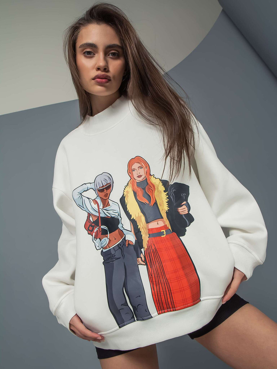 

Свитшот, Белый;молочный