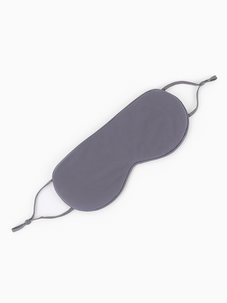 

Маска для сна нейлон 22*10*1см с регул резинкой на уши серый накл от