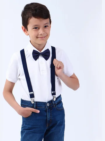 Подтяжки детские, ширина 2.5 см, темно-с