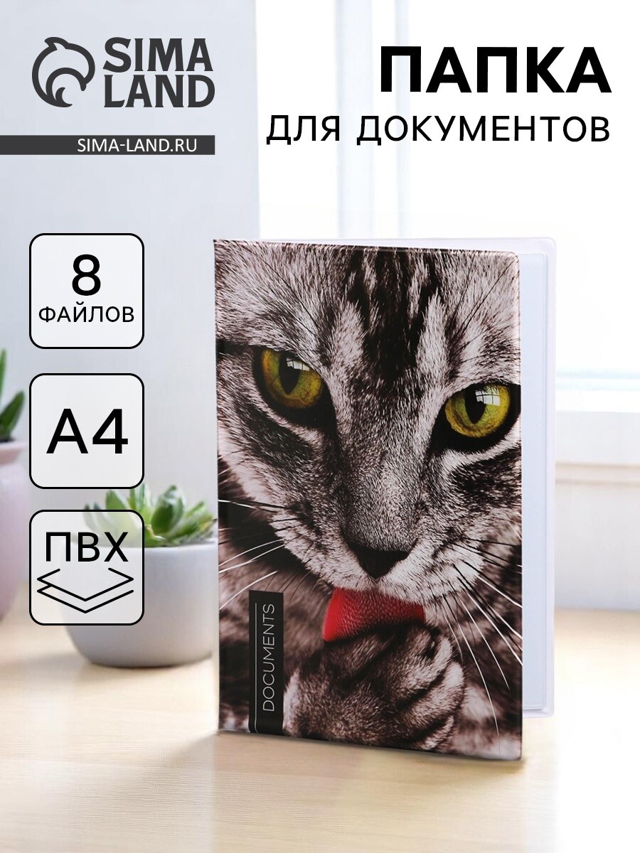 

Папка для документов docs, 8 файлов а4, Серый