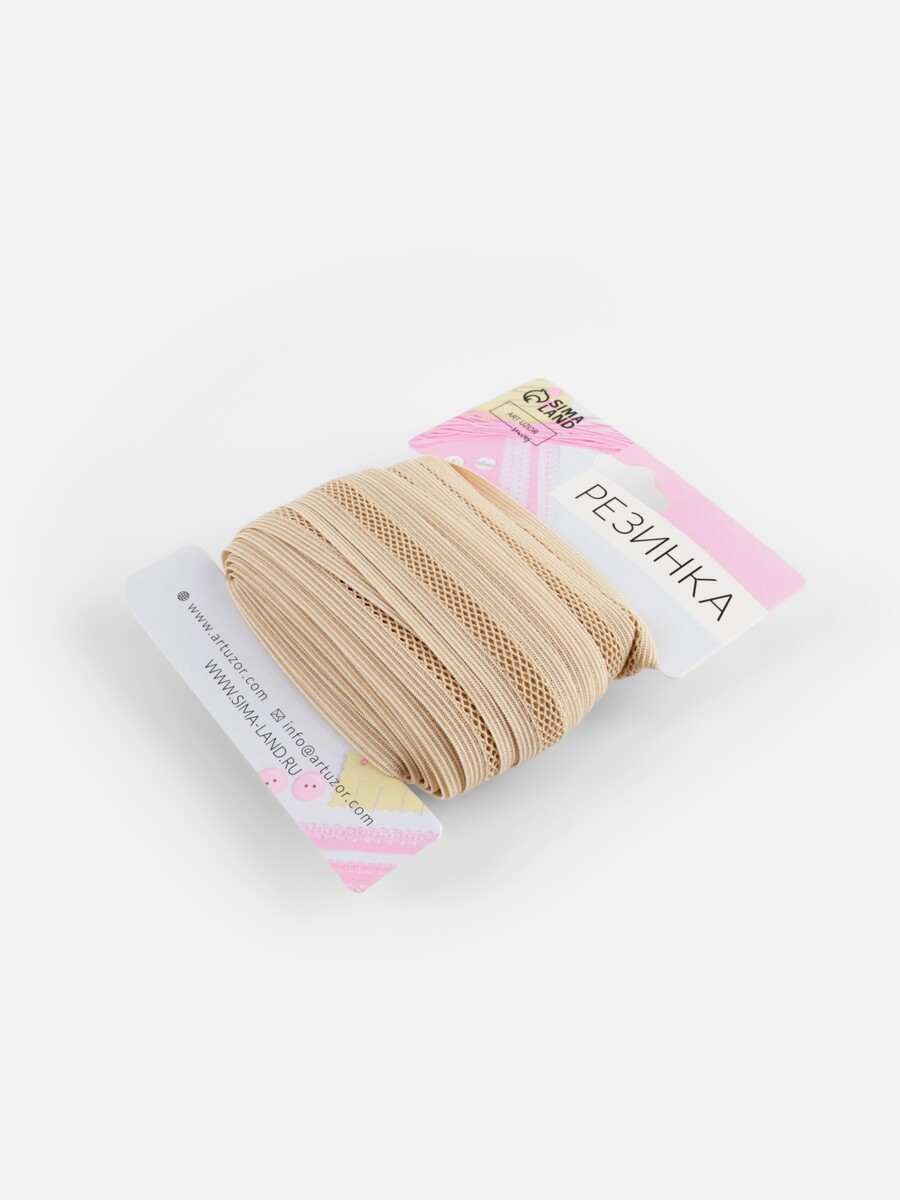 

Резинка декоративная бельевая, 18 мм, 10±1 м, бежевая, Бежевый