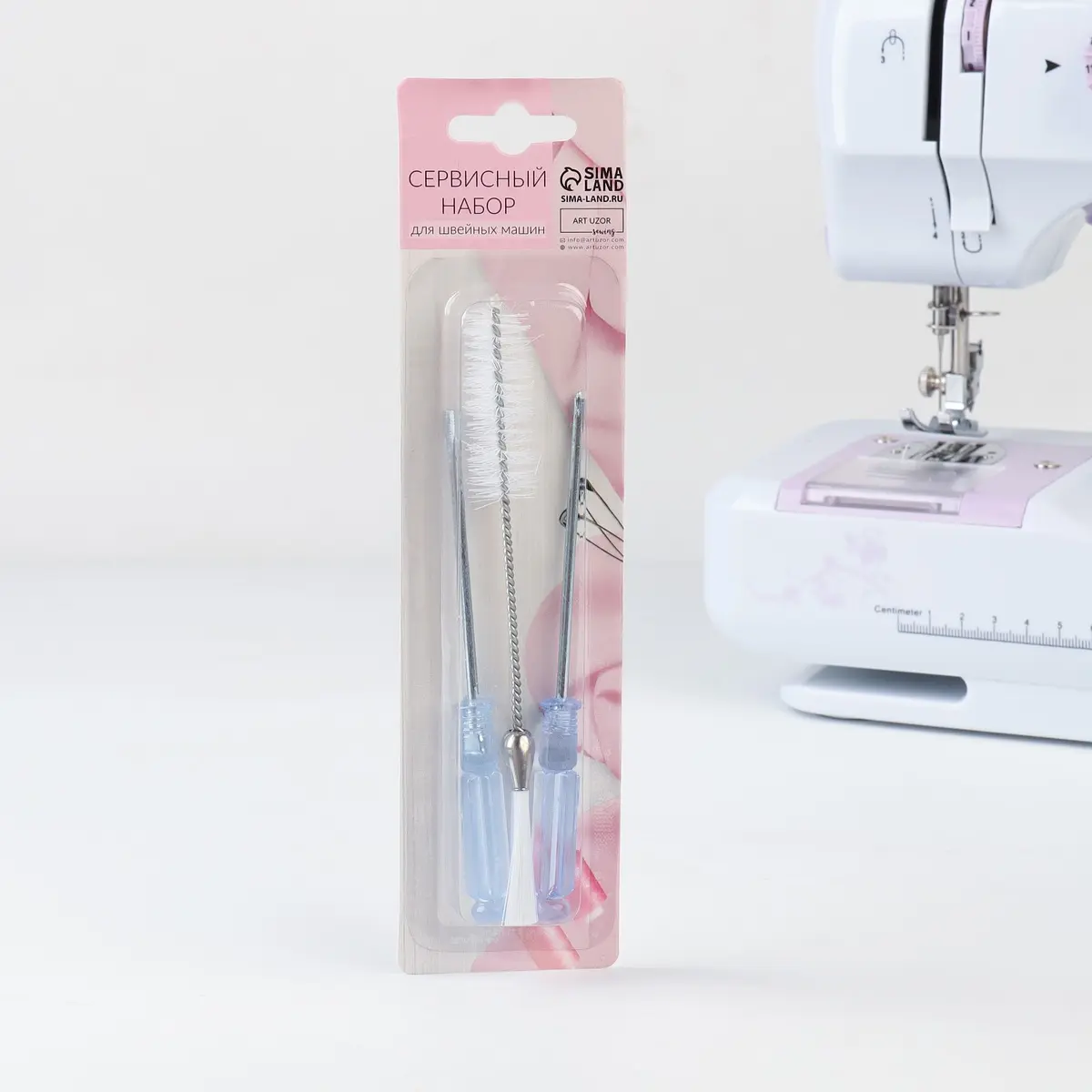 

Сервисный набор для швейных машин, 3 предмета: отвертка 2 шт., щетка