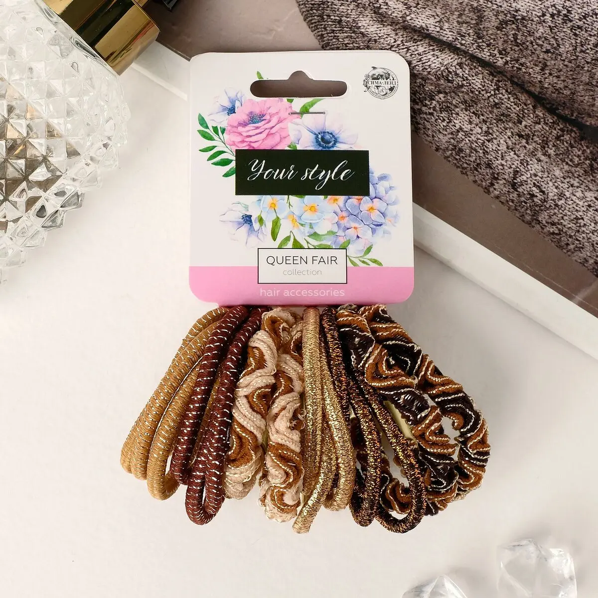 

Резинка для волос, Коричневый