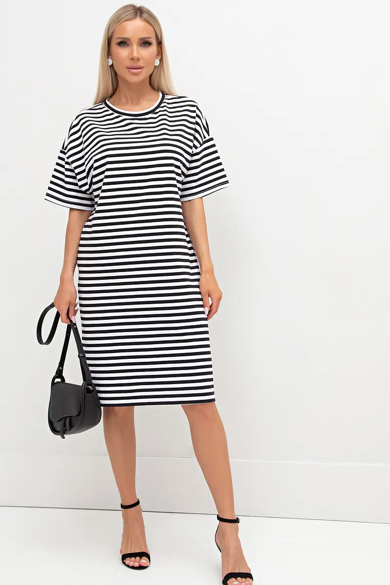 

Платье, Черный;черный/полоска