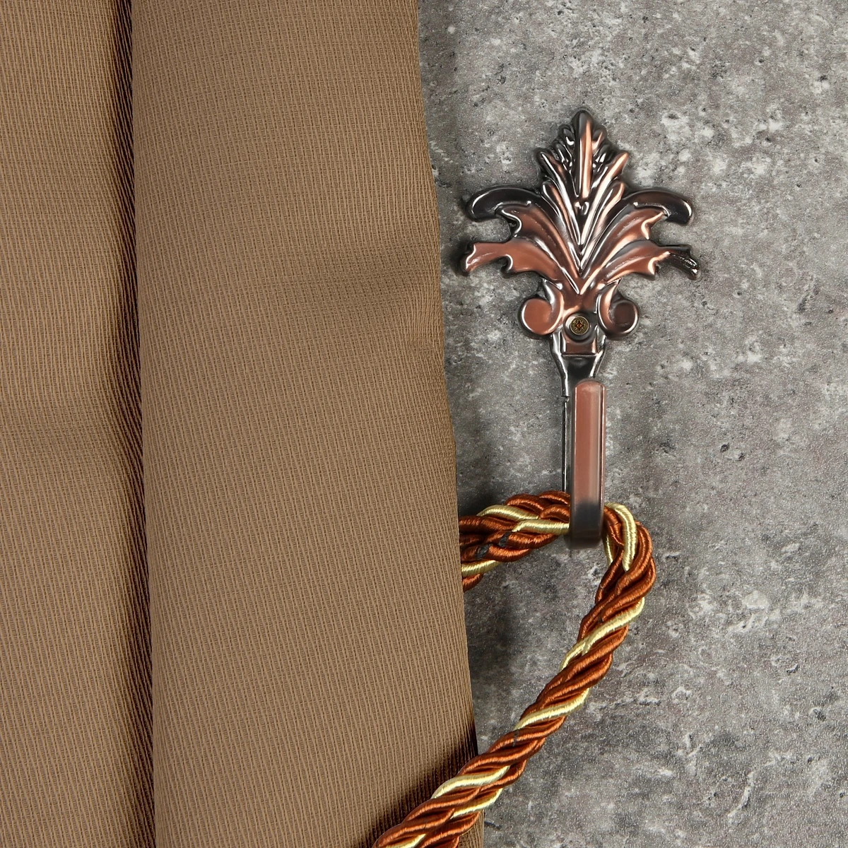 

Держатель для штор ks010, однорожковый, цвет медь, набор 2 шт., Бронзовый;медь