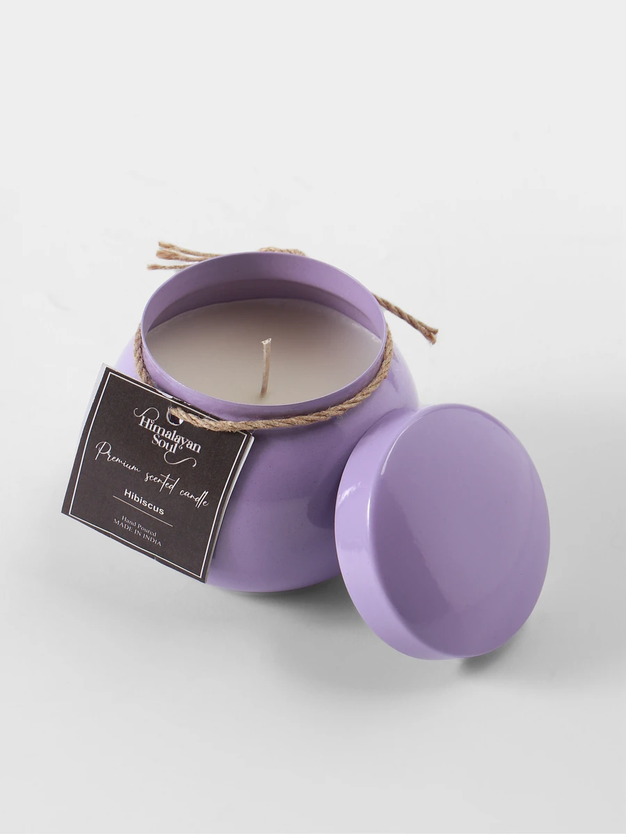 

Свеча ароматическая в баночке, 150 г, парафин, hibiscus, Сиреневый