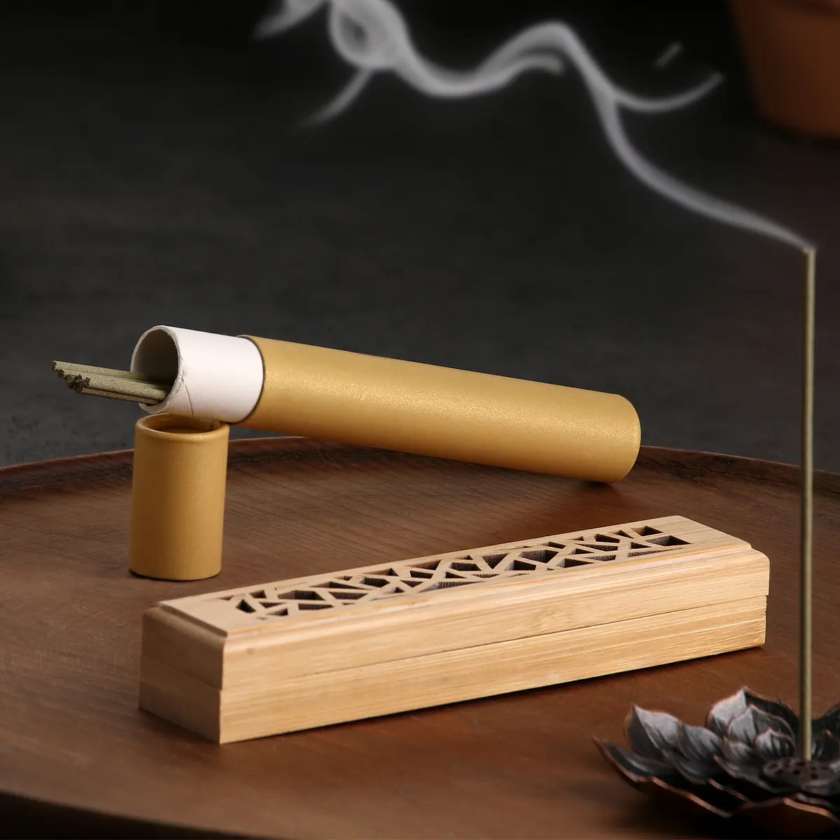 

Набор благовоний с подставкой, Зеленый