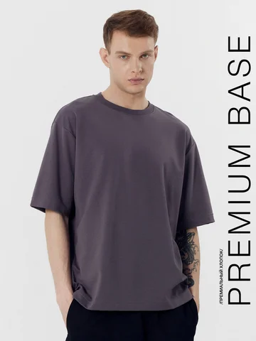 Футболка мужская в сером цвете