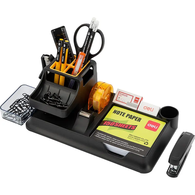 

Набор канцелярский Deli E38252A пластиковый 17 предметов черный