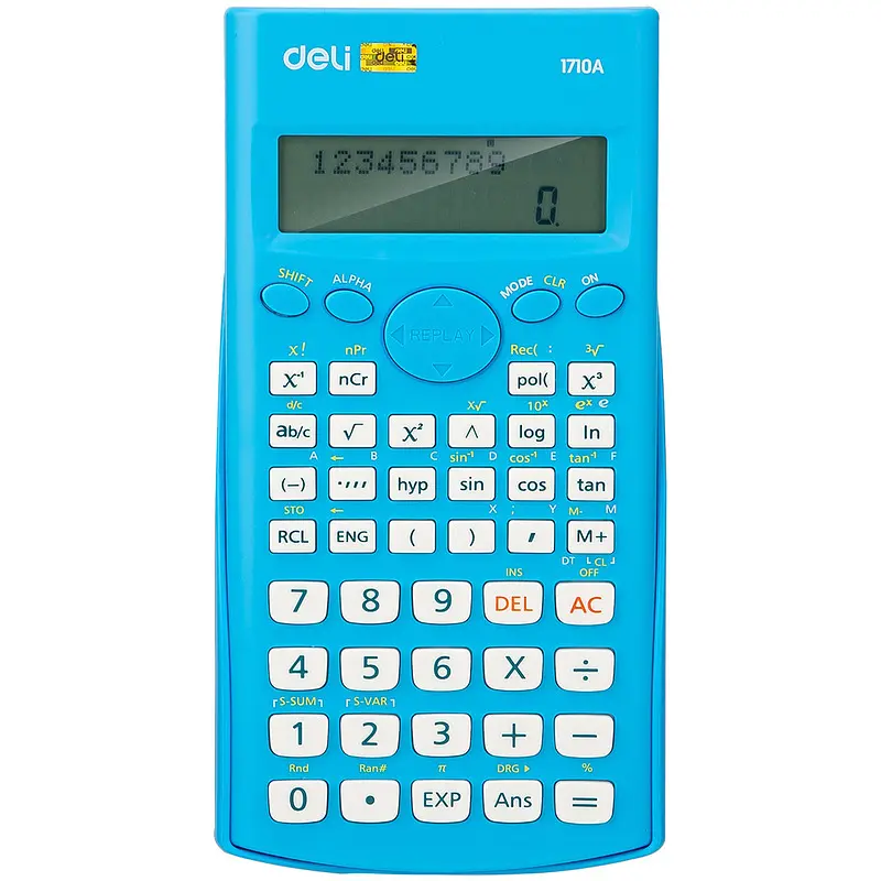 

Калькулятор научный Deli E1710A 10+2-разрядный 240 функций 162x84x19 мм (синий, подходит для ЕГЭ)